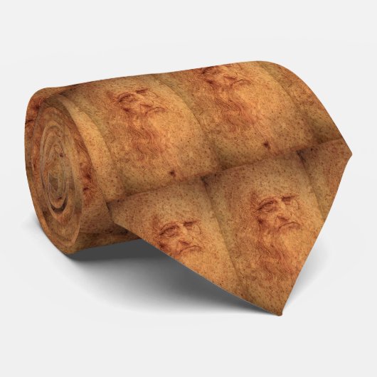 Renaissance Art Self Portret van Leonardo da Vinci Stropdas (Opgerold)