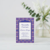 Renaissance Arts and Crafts Floral Pattern Visitekaartje (Staand voorkant)