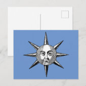 Renaissance Astronomie - Zon Gezicht Briefkaart (Voorkant / Achterkant)