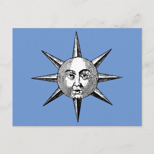 Renaissance Astronomie - Zon Gezicht Briefkaart (Voorkant)