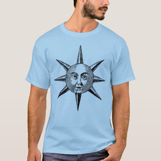 Renaissance Astronomie - Zon Gezicht T-shirt (Voorkant)