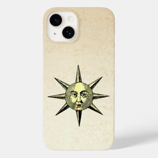 Renaissance Astronomie - Zonnegezicht Handgekleurd Case-Mate iPhone Case (Achterkant)