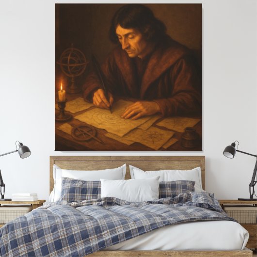 Renaissance-astronoom aan het werk canvas afdruk (Insitu (Slaapkamer))