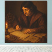 Renaissance-astronoom aan het werk canvas afdruk (Insitu (Houten vloer))