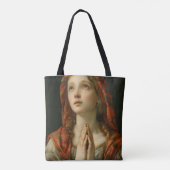 Renaissance biddend meisje tote bag (Achterkant)
