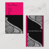 RENAISSANCE Black en White roze fuchsia Visitekaartje (Voorkant / Achterkant)