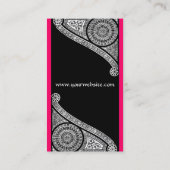 RENAISSANCE Black en White roze fuchsia Visitekaartje (Achterkant)