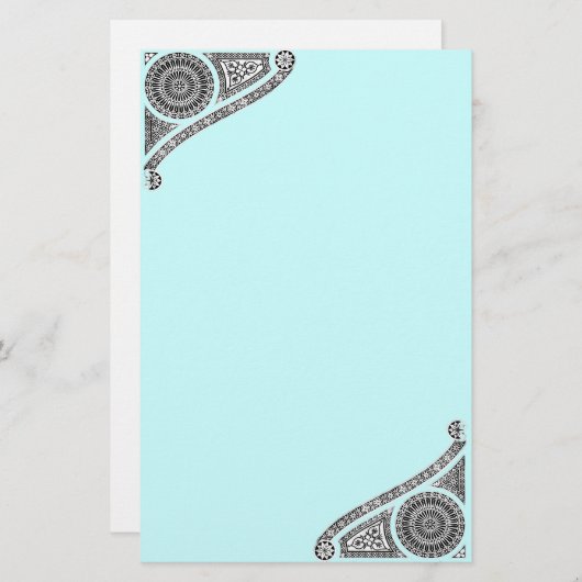 RENAISSANCE, blauw Briefpapier (Voorkant / Achterkant)