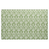 Renaissance Bloem - Groen op Wit Stof (Yard (91,4 cm))