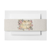 Renaissance bloemenbruiloft uitnodiging buik band uitnodigingen wikkel (Voorkant Voorbeeld)