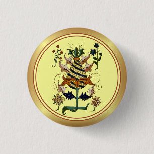 Renaissance Botanische illustraties 1504 ~ Ronde Button 3,2 Cm