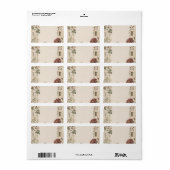 Renaissance Botanische Trouw Uitnodiging Etiket (Full Sheet)