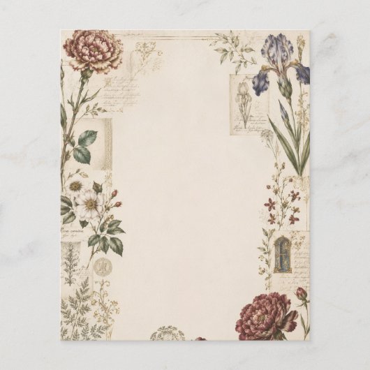 Renaissance Botanische Trouw Uitnodiging Flyer (Voorkant)