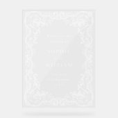 Renaissance  bruiloft WELKOM Huwelijk Acryl Bord (Voorkant)