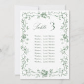 Renaissance  bruiloft Zitting Grafiek Kaart (Achterkant)