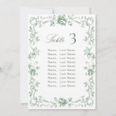 Renaissance  bruiloft Zitting Grafiek Kaart (Achterkant)