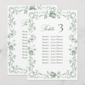 Renaissance  bruiloft Zitting Grafiek Kaart (Voorkant / Achterkant)