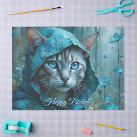 Renaissance Cat Birthday Tissuepapier (Craft)