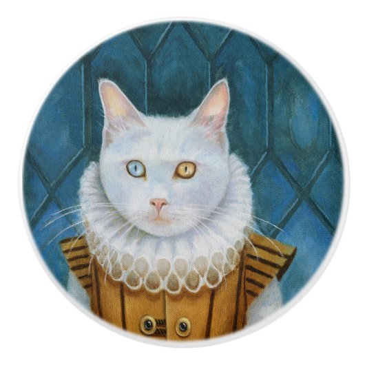 "Renaissance Cat" keramische knop (Voorkant)