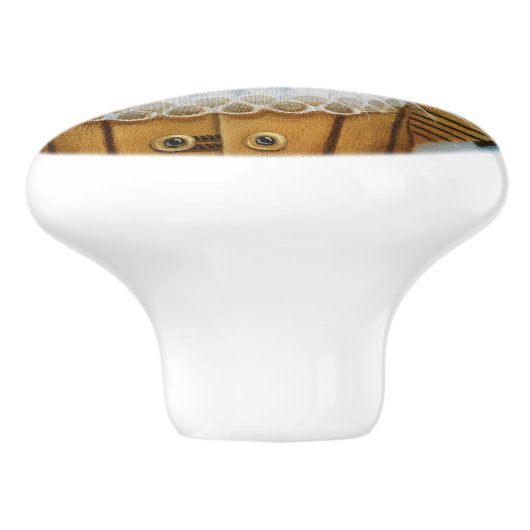 "Renaissance Cat" keramische knop (Zijkant)