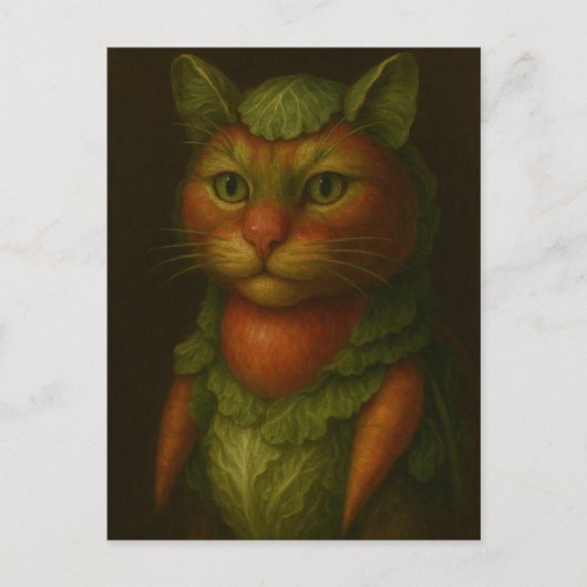 Renaissance Cat Portrait Briefkaart (Voorkant)