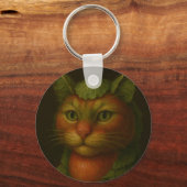 Renaissance Cat Portrait Sleutelhanger (Voorkant)