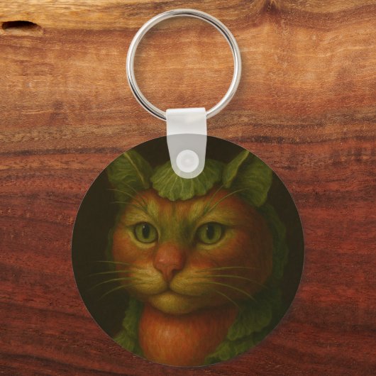Renaissance Cat Portrait Sleutelhanger (Voorkant)