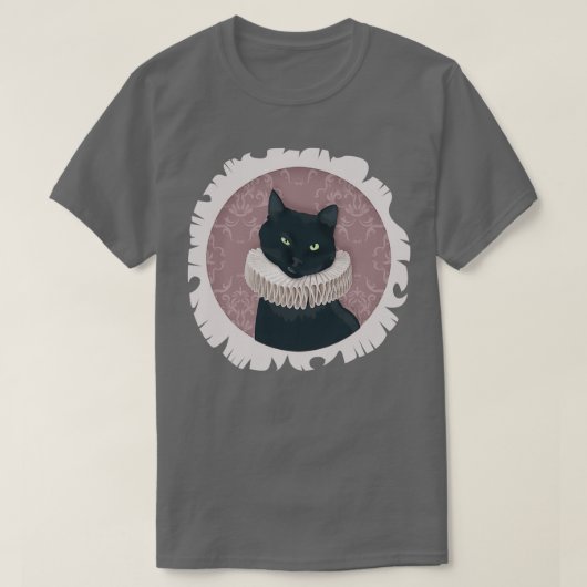 Renaissance Cat Portrait T-shirt (Design voorkant)