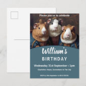 Renaissance Cavia's Verjaardagsfeest Uitnodiging Briefkaart (Voorkant / Achterkant)