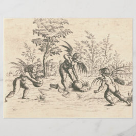 Renaissance Cherub Vintage 1600 plakboek papier