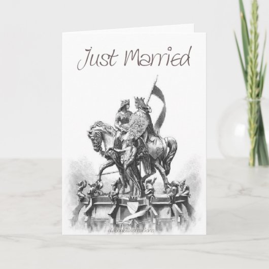 Renaissance Couple-Just gehuwd Aankondiging (Voorkant)