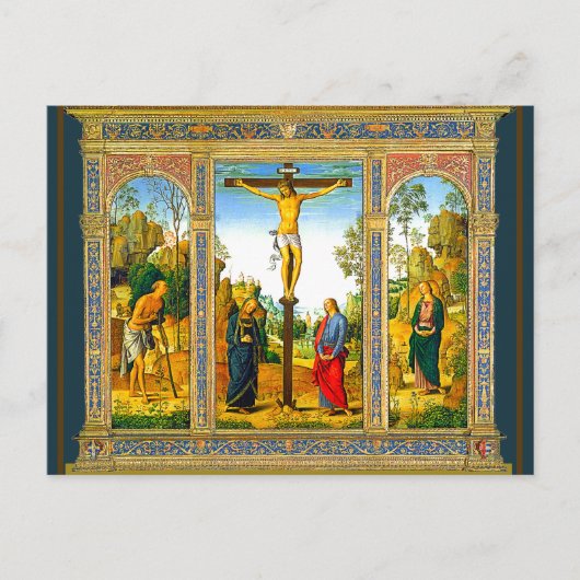 Renaissance Crucifixion van Christus Briefkaart (Voorkant)