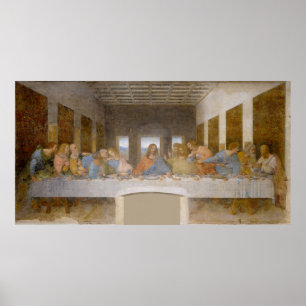 Renaissance da Vinci-schilderij: "The last Supper" Poster