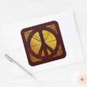 Renaissance Da Vinci Stijl Vredesbord Vierkante Sticker (Envelop)