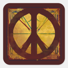 Renaissance Da Vinci Stijl Vredesbord Vierkante Sticker