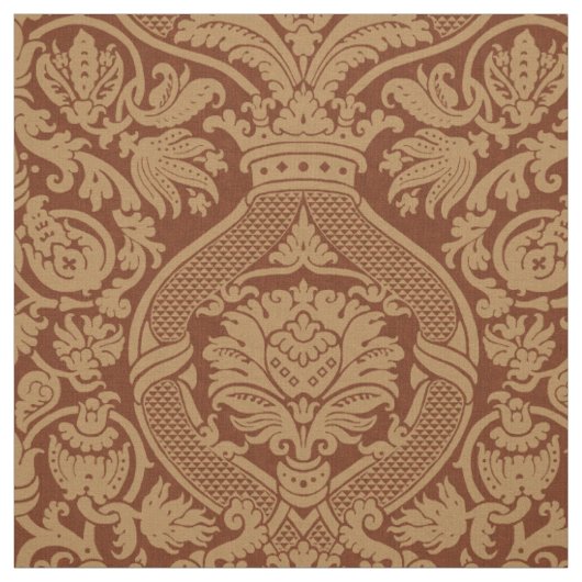 Renaissance Damast - Amberkleur Stof (Swatch)