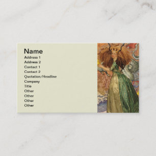 Renaissance Dame Capricorn Fantasie Vintage Zodiak Visitekaartje