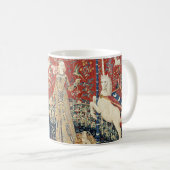 Renaissance Dame en Eenhoorn (Smaak) Koffiemok (Voorkant rechts)