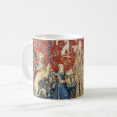 Renaissance Dame en Eenhoorn (Smaak) Koffiemok (Voorkant links)