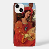 Renaissance Dame in het Rood spelen Lute Case-Mate iPhone Case (Achterkant)