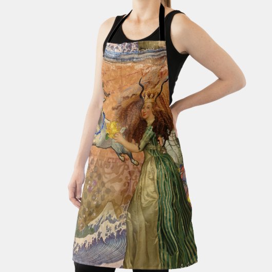 Renaissance Dame Steenbok Fantasie Vintage Dierenr Schort (Insitu)