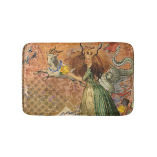 Renaissance Dame Steenbok Fantasie Vintage Zodiac Badmat