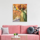 Renaissance Dame Steenbok Fantasie Vintage Zodiac Canvas Afdruk (Insitu (Woonkamer))