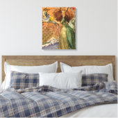 Renaissance Dame Steenbok Fantasie Vintage Zodiac Canvas Afdruk (Insitu (Slaapkamer))