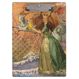 Renaissance Dame Steenbok Fantasie Vintage Zodiac Klembord