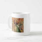 Renaissance Dame Steenbok Fantasie Vintage Zodiac Koffiemok (Voorkant links)