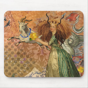 Renaissance Dame Steenbok Fantasie Vintage Zodiac Muismat