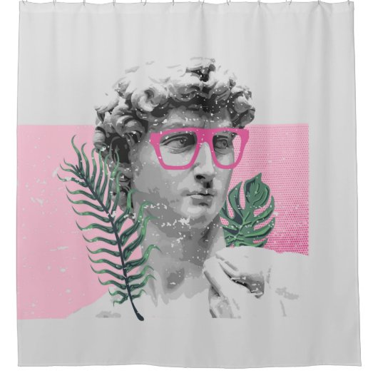 renaissance david sculpture stylish t-shirt and ap douchegordijn (Voorkant)