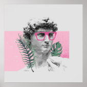 renaissance david sculpture stylish t-shirt and ap poster (Voorkant)