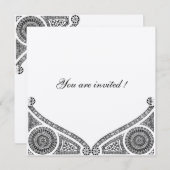 RENAISSANCE DECOR Zwart en Wit Kaart (Voorkant / Achterkant)